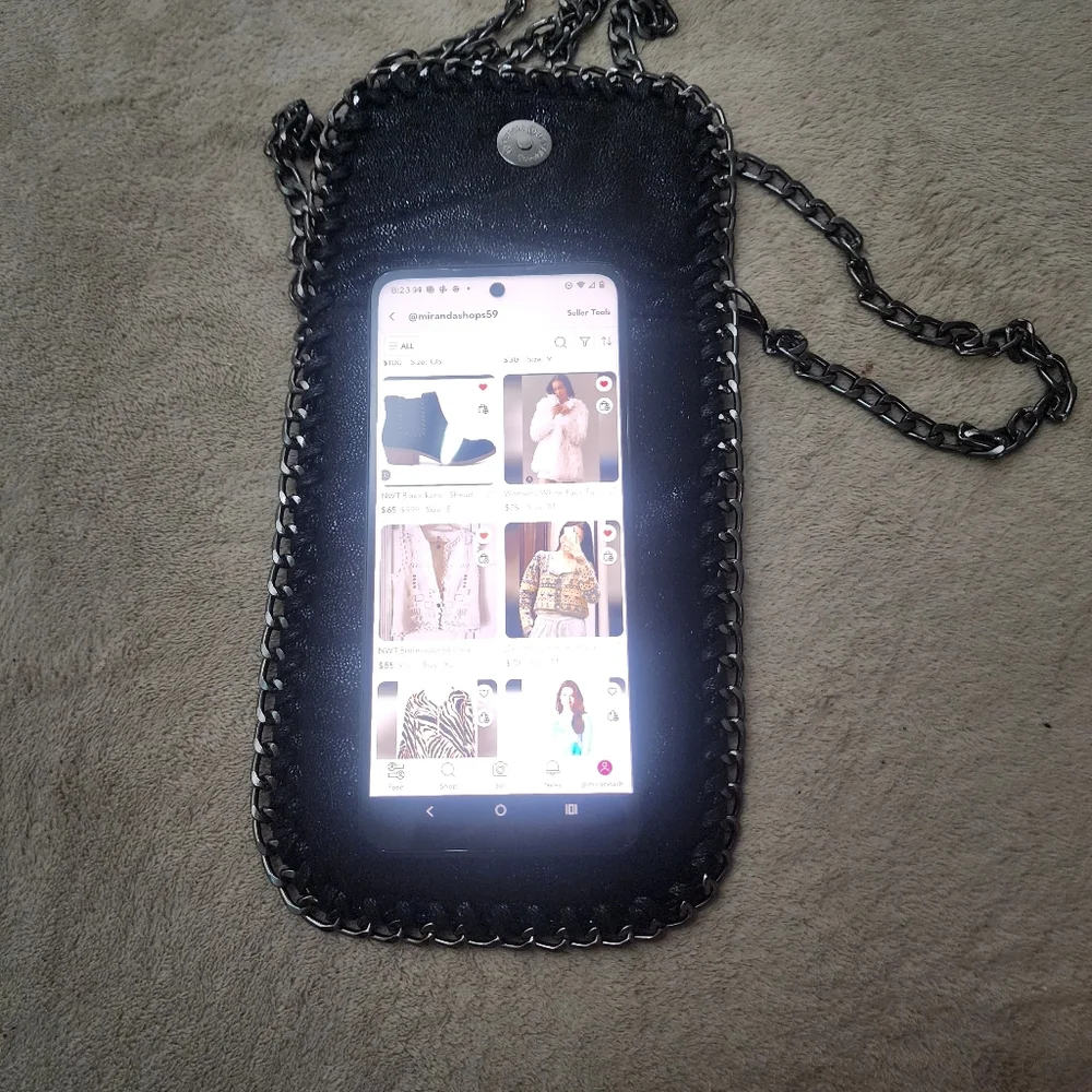 Francesca's Collections Midnight Black Phone Case.new No Tag